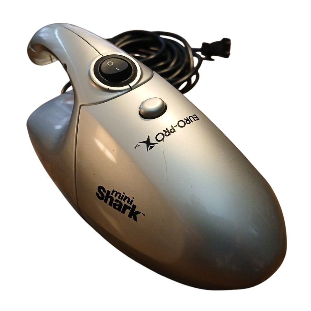 Mini Shark Euro-Pro X Hand Vac Vacuum & Hose 120V‎ Silver Model EP031KC READ